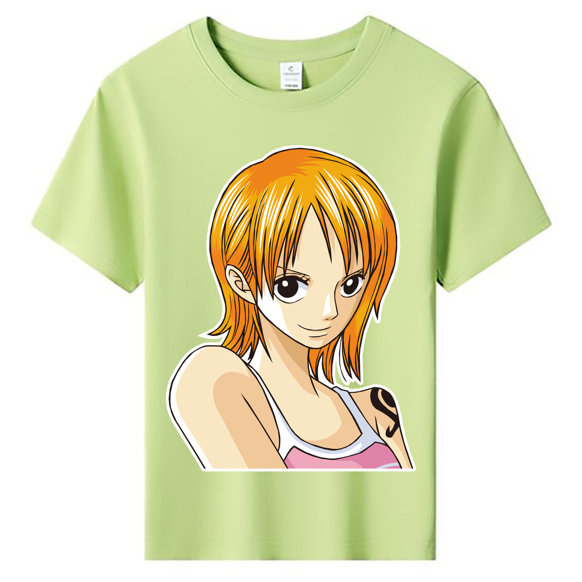 （画像用） ワンピース ナミ ONE PIECE Nami 綿100％キッズTシャツ（フロントプリント）
